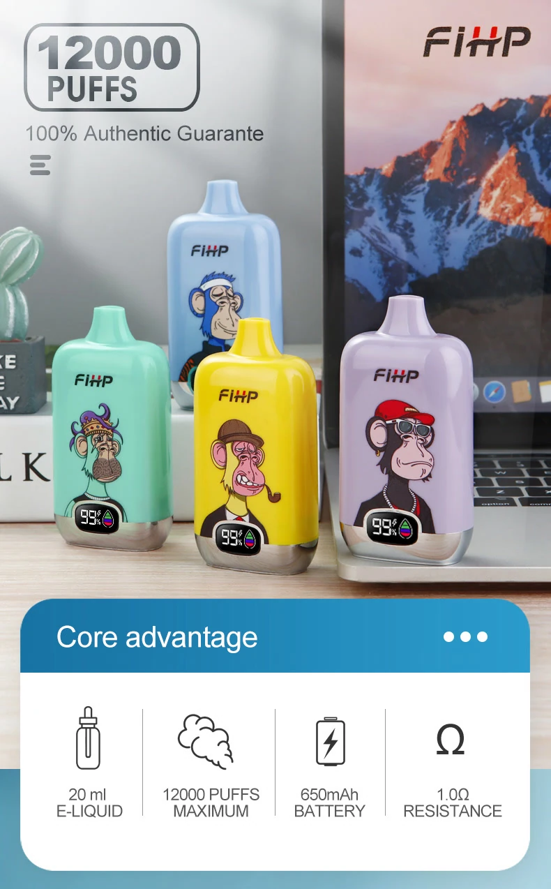 Core advantages poster for FIHP 12K showing three devices and key product highlights.