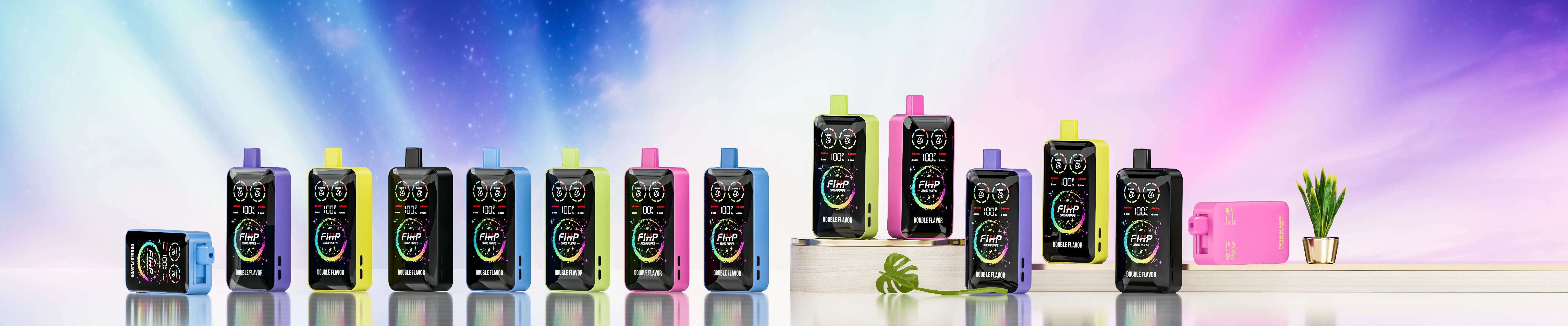Wide lineup banner for FIHP 36K 2-in-1 showing the full device range on a studio background.