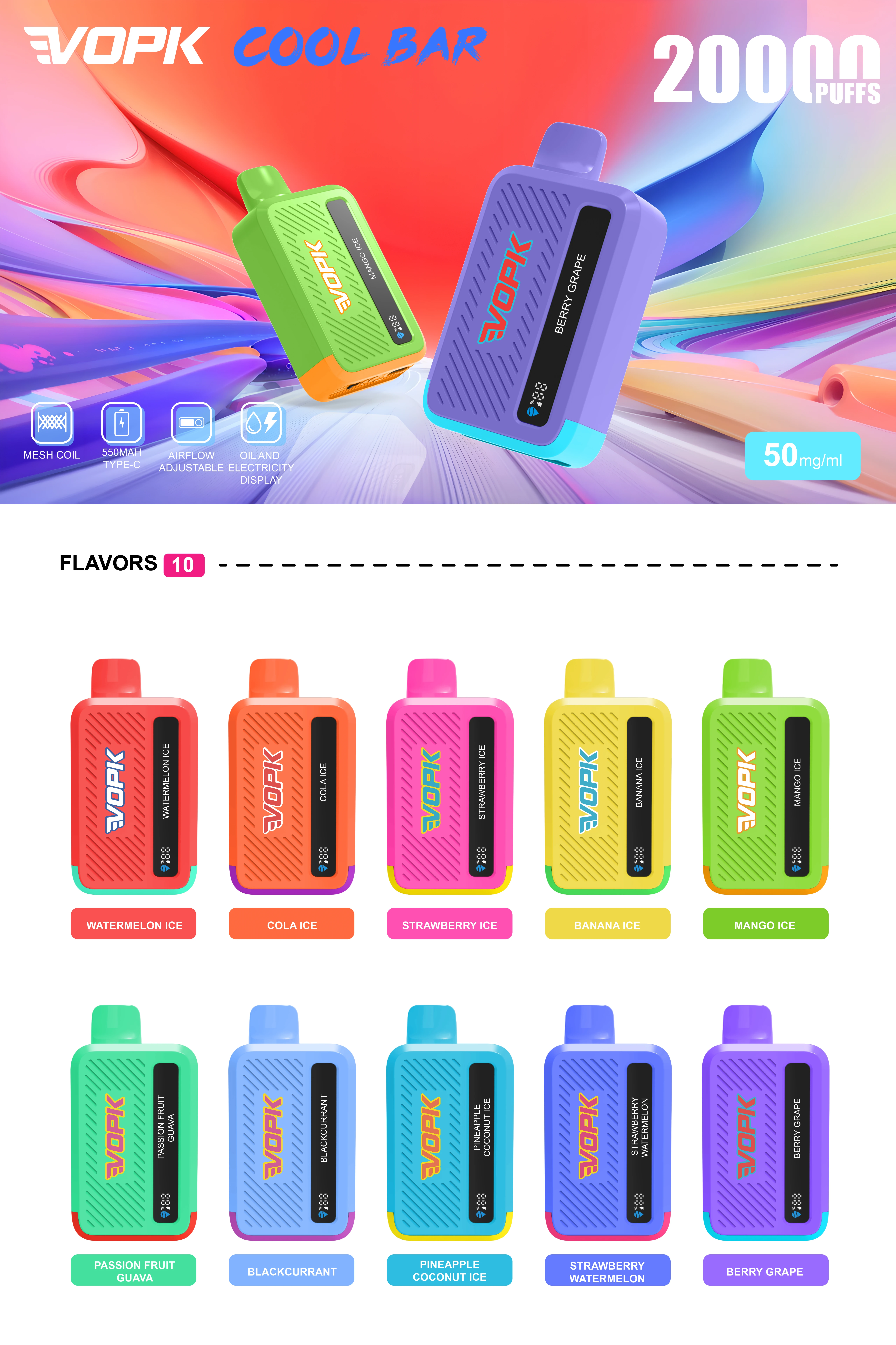 Flavor lineup poster.